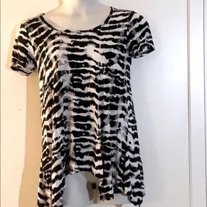 Premise Black & White Striped Art Top